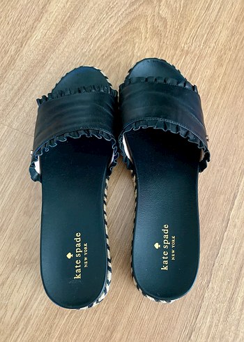 40 Beden Kate Spade Siyah Fırfırlı Kadın Terlik