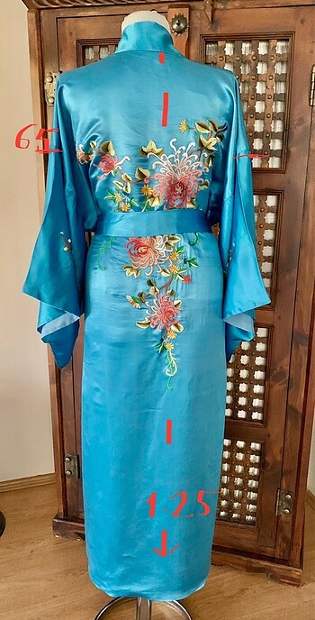 universal Beden mavi Renk Kimono. / sabahlık sanat eseri gibi