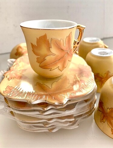 Paşabahçe Fincan takımı 24cc gold işlemeli yeni