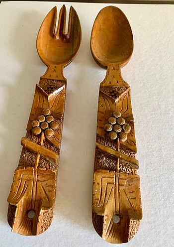 Ahşap Sanat Ahşap Kaşık/Çatal. Muhteşem işçilik