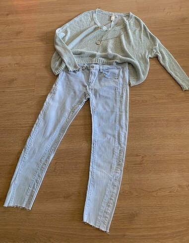 xl Beden mavi Renk Kot pantolon Pull&Bear