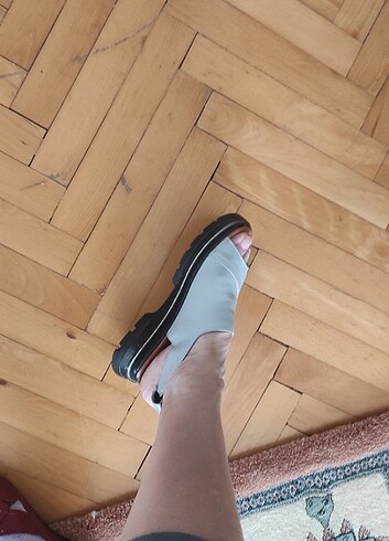 36 Beden gri Renk Çok rahat yumuşacık deri sandalet