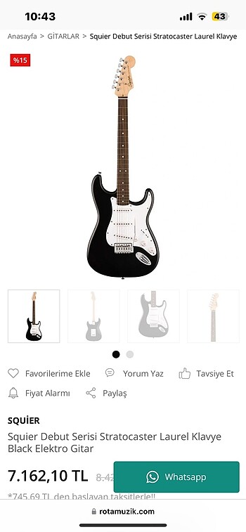 squier gitar - Görsel 3