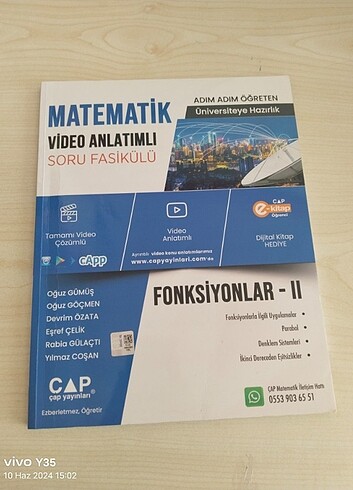 Ayt matematik test kitabı fonksiyonlar