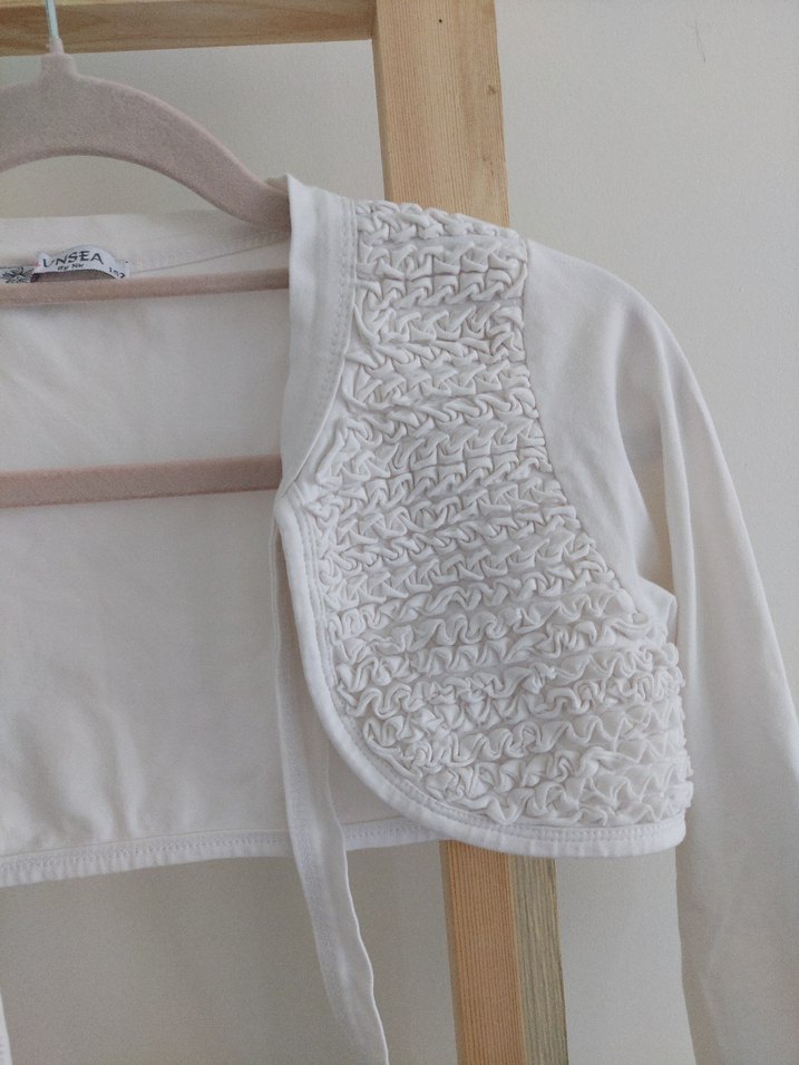 Kız Çocuk Beyaz Bolero - Görsel 2