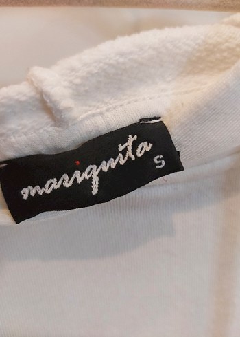 Beyaz Kapüşonlu Kadın Sweatshirt - Görsel 3