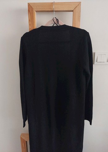 Siyah Uzun Kollu Kadın Hırka - Görsel 6