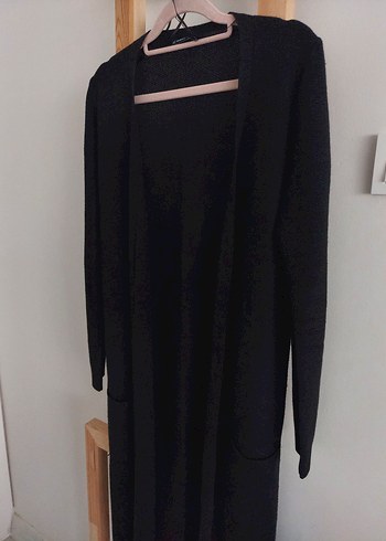 Siyah Uzun Kollu Kadın Hırka - Görsel 2