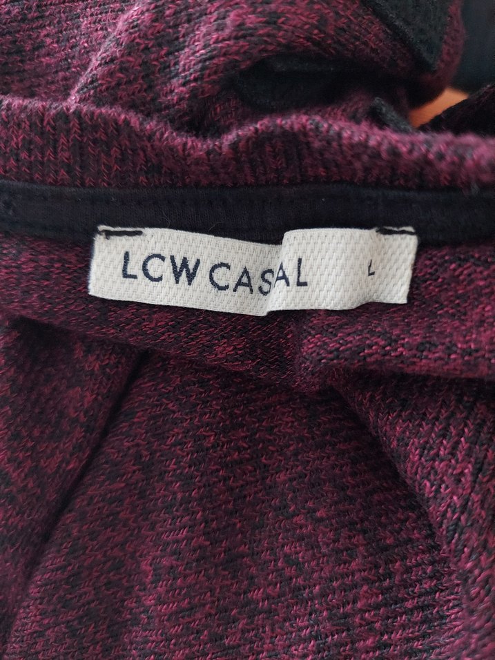 Bordo Örgü Kadın Triko Tunik - Görsel 3