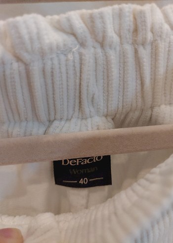 Beyaz Keten Kadın Pantolon - Görsel 4