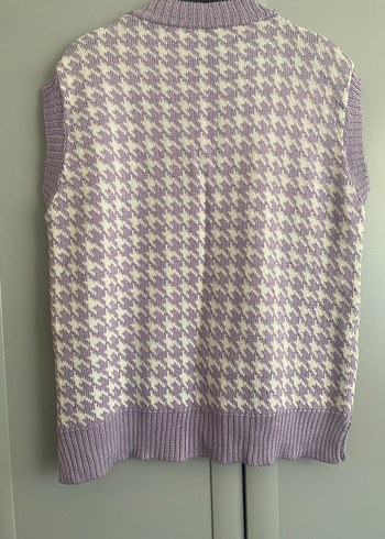 Kadın Lila V Yaka Örgü Süveter - Görsel 3