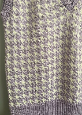 Kadın Lila V Yaka Örgü Süveter - Görsel 2