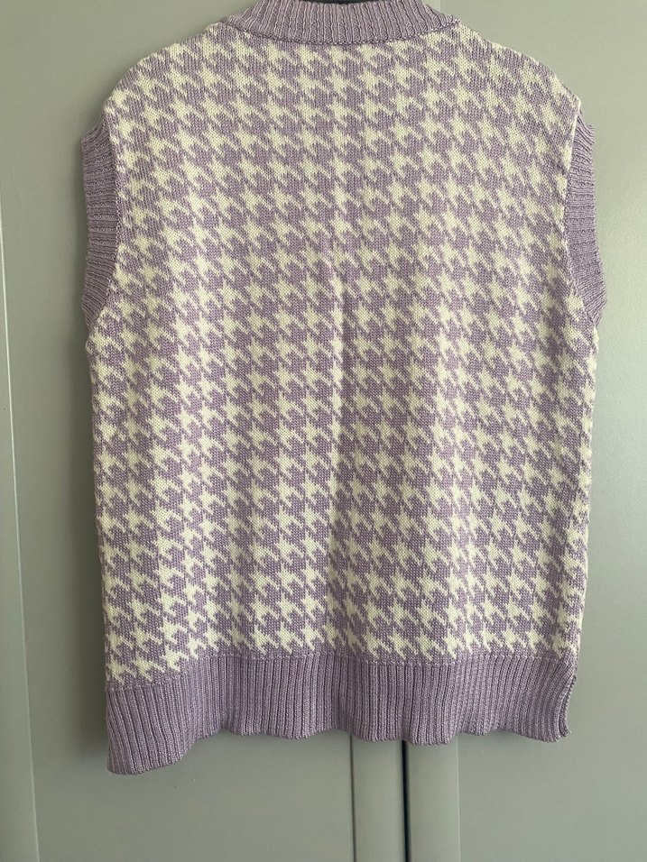 Kadın Lila V Yaka Örgü Süveter - Görsel 3