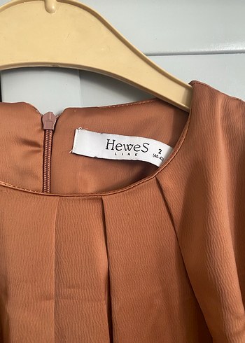 Bej Uzun Kollu Drapeli Kadın Elbise - Görsel 3