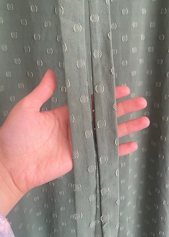 Yeşil Uzun Kollu Uzun Elbise - Görsel 4