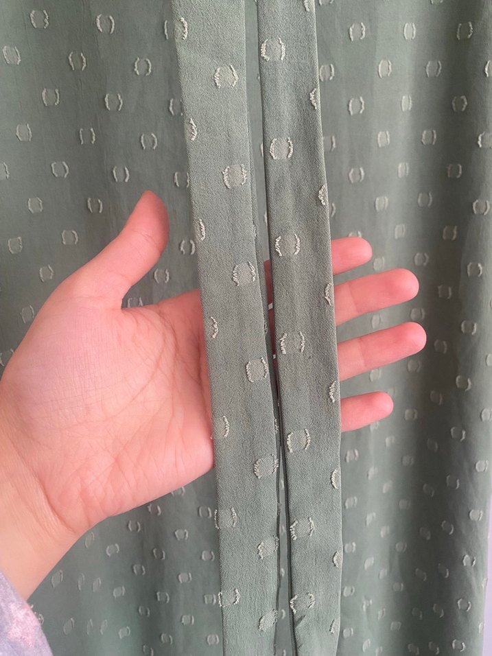 Yeşil Uzun Kollu Uzun Elbise - Görsel 4