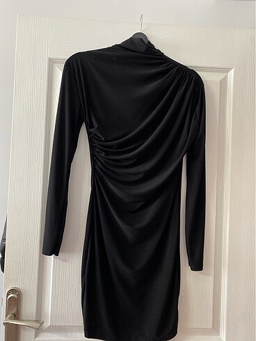 Zara drape detaylı elbise