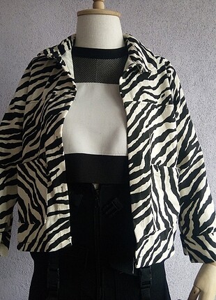 Zebra desen ceket 