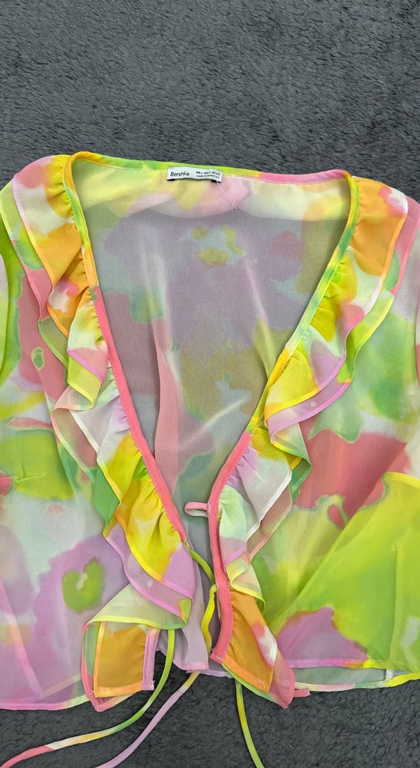 V Yaka Mini Bluz - Görsel 2