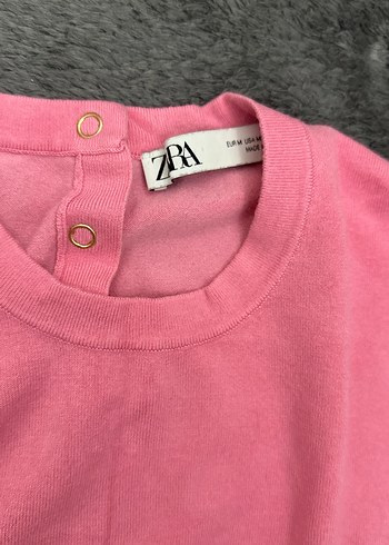 Pembe Kadın Kolsuz Triko Süveter - Görsel 2