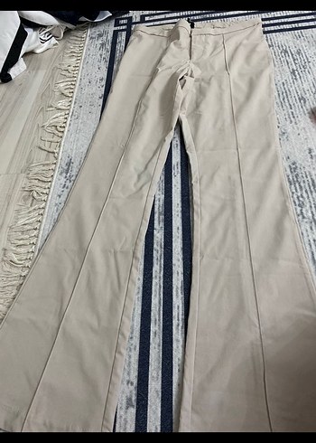 Bej İspanyol paça Pantolon