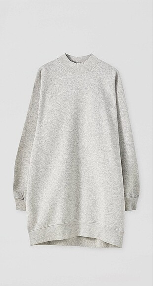 l Beden Pull & Bear Açık Melanj Sweatshirt Elbise