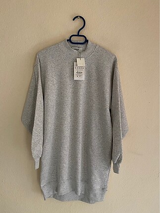 l Beden gri Renk Pull & Bear Açık Melanj Sweatshirt Elbise