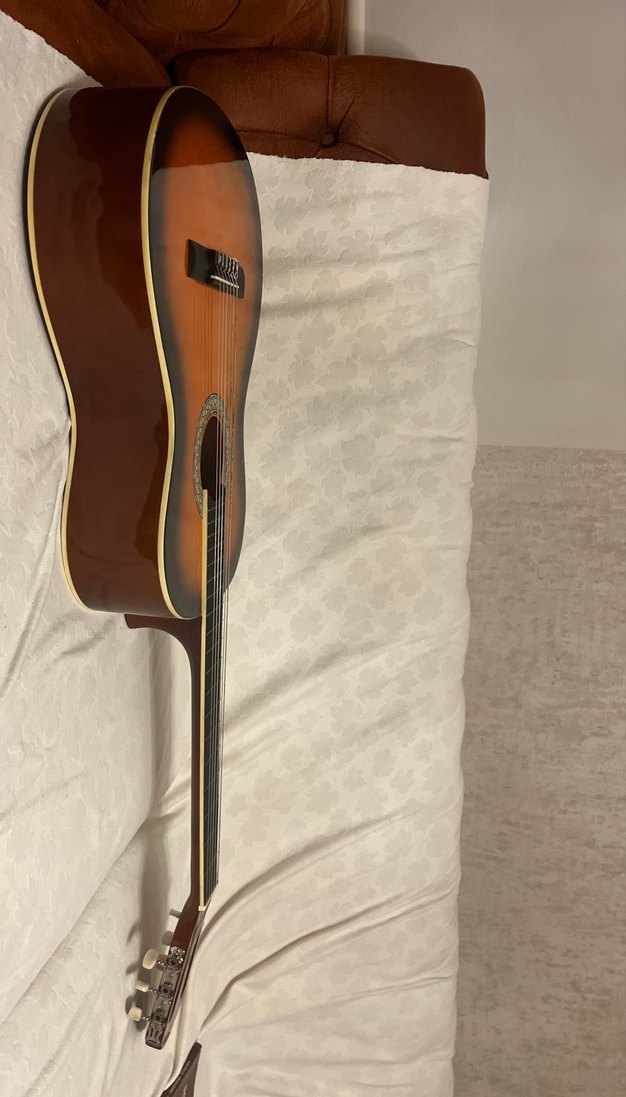 Almira kalite sertifikalı Gitar + Müzik Kitabı + gitar çantası - Görsel 3