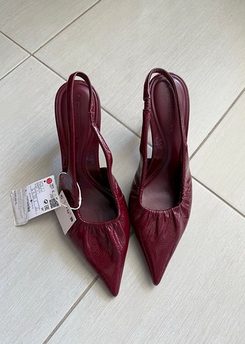 38 Beden bordo Renk Bordo Stiletto Kadın Ayakkabı