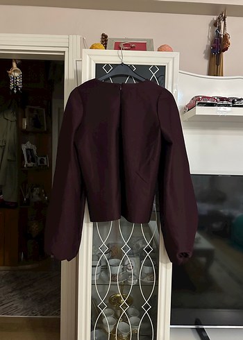xl Beden bordo Renk Bordo Midi Kadın Salaş Uzun Kollu Elbise