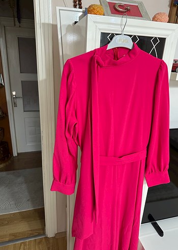 Pembe Uzun Kollu Drapeli Uzun tulum  - Görsel 4