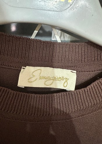 Kahverengi Salaş Kadın Sweatshirt - Görsel 4