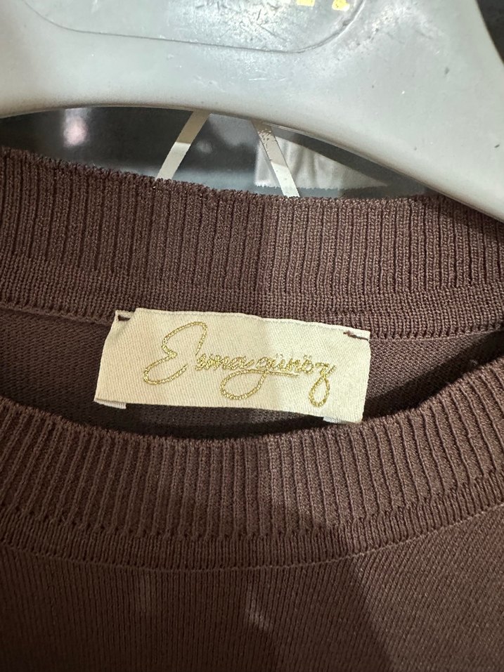 Kahverengi Salaş Kadın Sweatshirt - Görsel 4