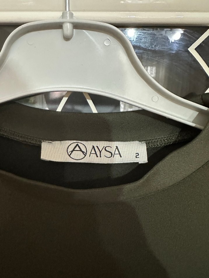 Kadın Salaş Kesim Haki Sweatshirt - Görsel 4