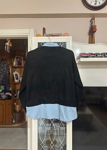 Düğmeli Siyah Kadın Uzun Kollu Triko - Görsel 2