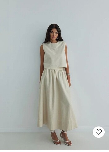 Suud Natürel Glow Crop Keten Bluz