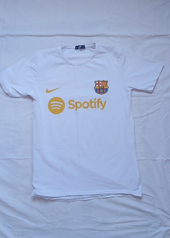 Beyaz Spotify Baskılı Street Wear Tişört