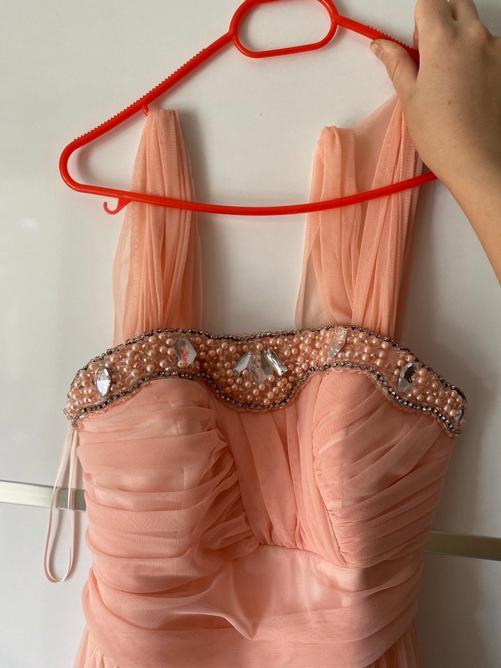 Somon rengi abiye - Görsel 2