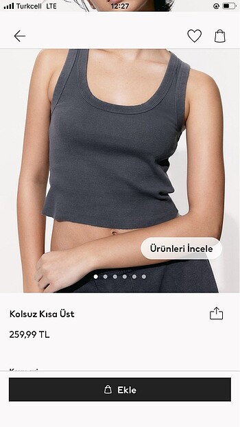 s Beden lacivert Renk H&m kolsun kısa üst