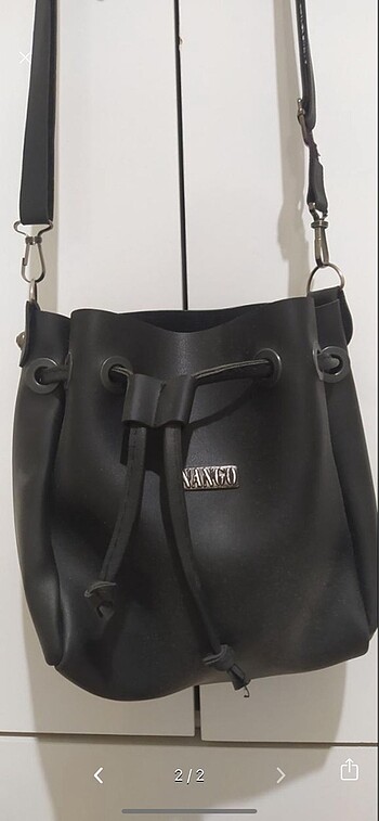 Siyah mango çanta - Görsel 2