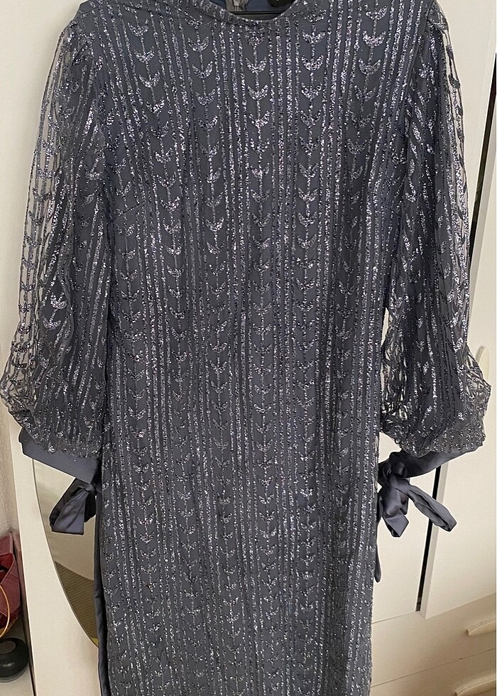 Simli tesettür abiye - Görsel 5