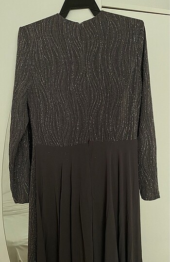 Simli taşlı tesettür abiye - Görsel 4