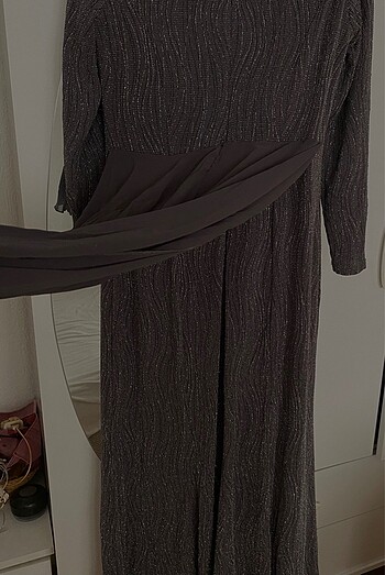 Simli taşlı tesettür abiye - Görsel 5