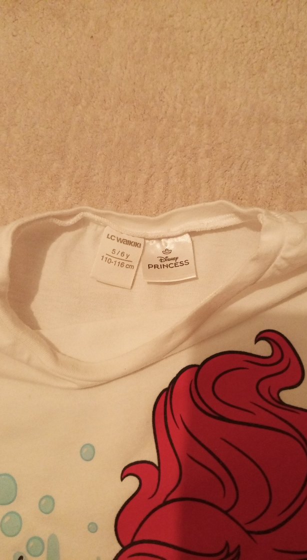 Kız Çocuk Pullu Küçük Denizkızı Tişört - Görsel 2