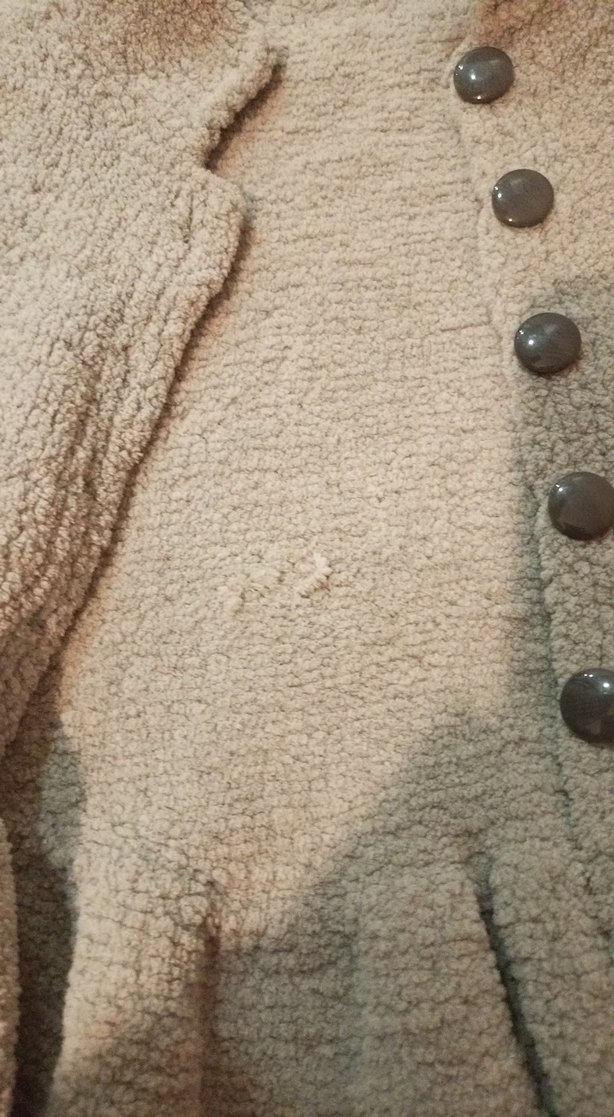 Düğmeli Bej Mini Yün Çocuk Hırka - Görsel 2