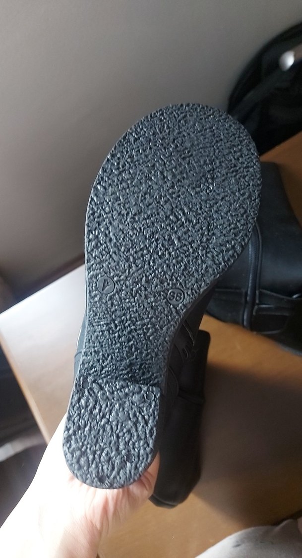 Siyah Deri Tokalı Kadın Dizüstü Çizme - Görsel 3