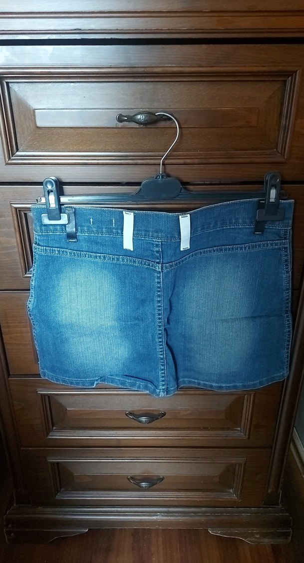 Tokalı Mavi Mini Denim Etek - Görsel 2