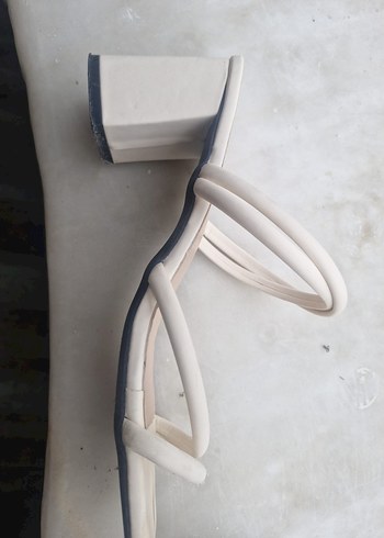 Diğer Beyaz Minimalist Topuklu Kadın Sandalet