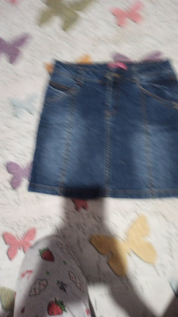 Kız çocuk Lacivert Kot Mini Etek - Görsel 2