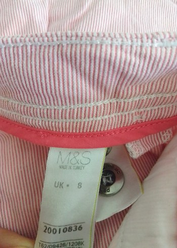 Pembe pamuklu Bermuda Şort - Görsel 8